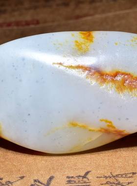 红皮细肉青花点墨籽料把件籽