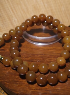 YQ032303新疆的猫74.8克直径10mm油光醉美酥栗红纯美且末红糖项链