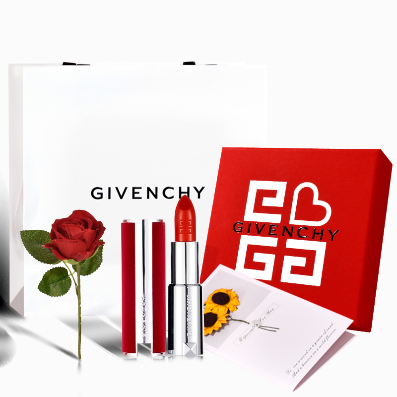 Givenchy/纪梵希口红唇膏红丝绒n35 n37小羊皮306 333告白礼盒-图3