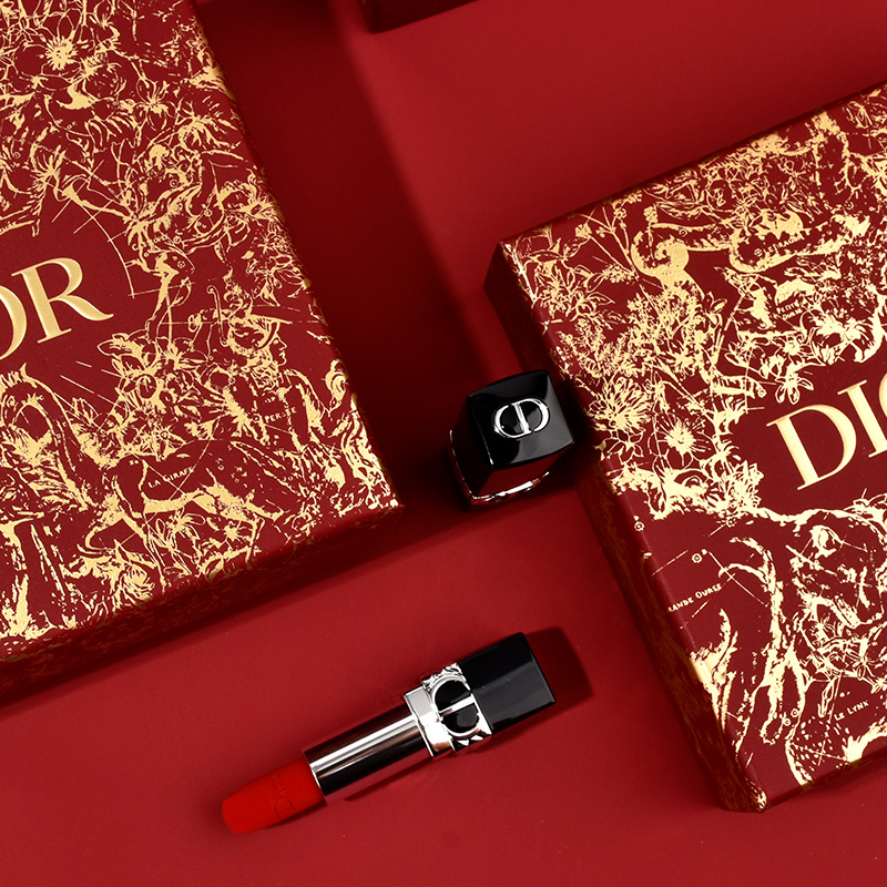 dior/迪奥口红烈艳蓝金唇膏999变色魅惑口红001/004情人节礼盒