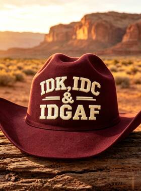 跨境欧美印花爵士帽IDK.IDC&IDGA