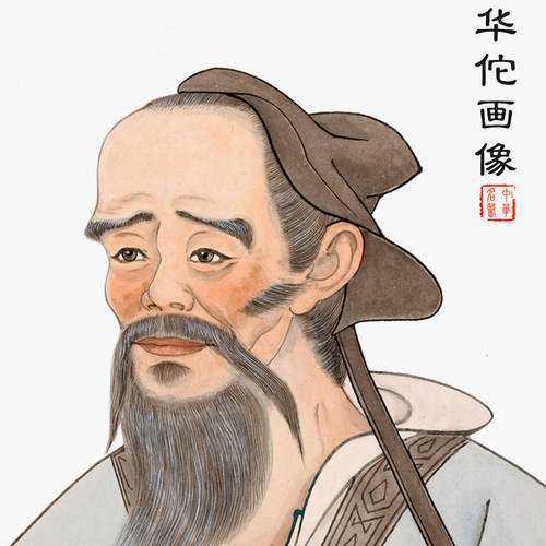 十大名医丝绸挂画诊所药店医院中医华佗张仲景扁鹊药王孙思邈画像 - 图2
