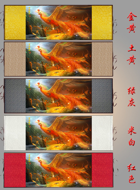 百鸟朝凤丝绸画神鸟凤凰
