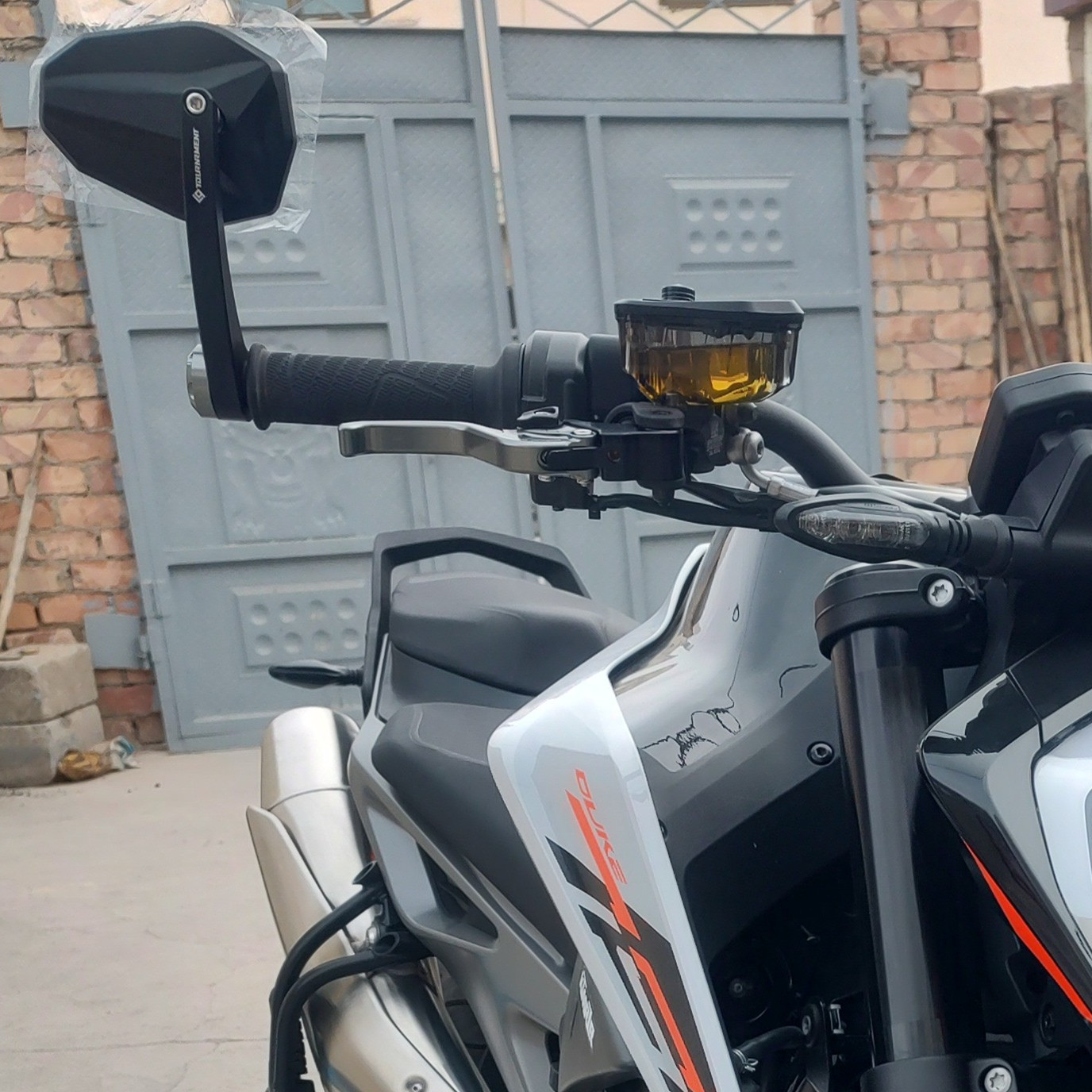 适用摩托车 DUKE 790 ADV790改装短款两指竞技刹车牛角离合杆手把 - 图1