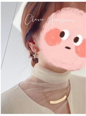 银色微笑细巧适合叠戴搭配项链