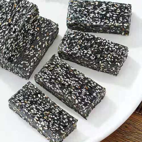 广东潮汕揭西特产黑芝麻黑芝麻软糖独立包装片手工黑芝麻糕 - 图2