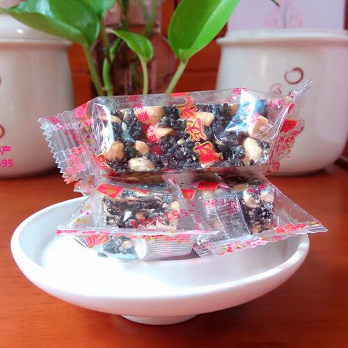 潮汕揭西陆河客家特产甜黑芝麻糖独立包装黑芝麻酥 芝麻条 芝麻呈 - 图0