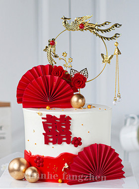 网红蛋糕模型复古祝寿仿真样品