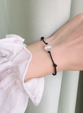 猫眼石手链女生闺蜜轻奢小众仙女