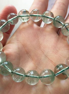 水晶绿幽灵聚财男女款手串