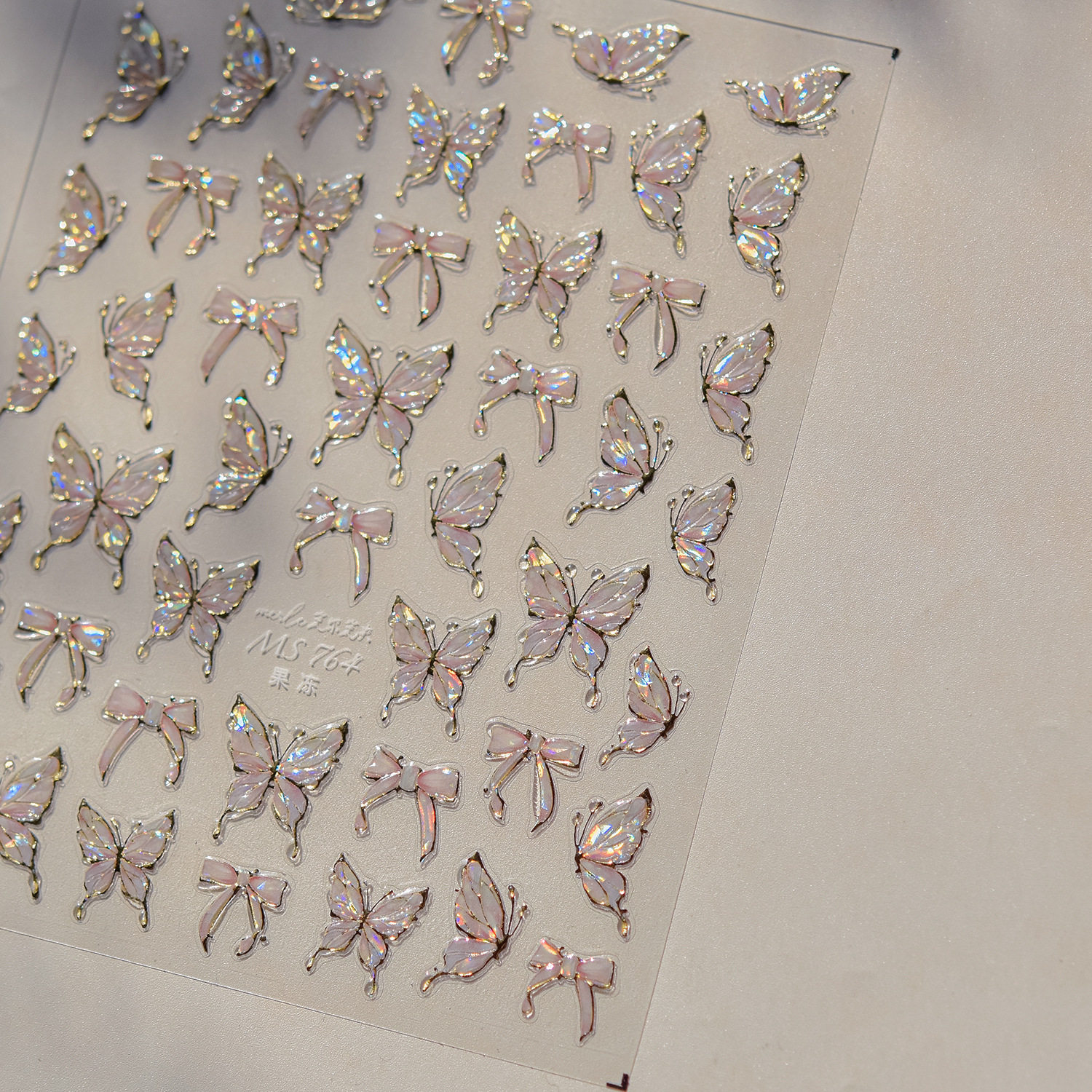 蝴蝶果冻美甲立体贴纸装饰指甲电脑手机壳IPad饰品diy小图案贴画,淘宝优惠券,粉丝福利购,淘宝优惠卷