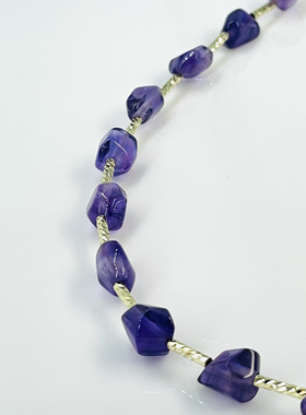 【梦见月瑞希】原创设计师天然紫水晶项链小众精致不撞款闪亮通勤