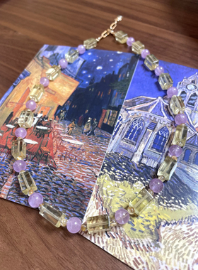 【喜土项链】原创设计师项链天然水晶原色玛瑙补bu土喜土项链五行