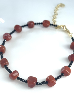 【城南往事】原创设计师天然瓦西料南红原创项链手链满肉满红