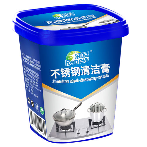 润友不锈钢清洁剂清洁膏除锅底烧痕黑垢家用厨房多功能清洁神器 - 图3