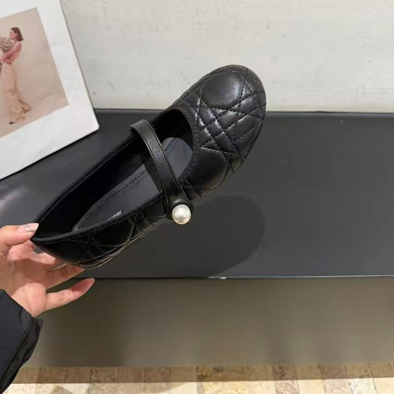 DAPAI SHOW韩版气质一字带浅口奶奶鞋女2026春季新款百搭平底单鞋,淘宝优惠券,粉丝福利购,淘宝优惠卷