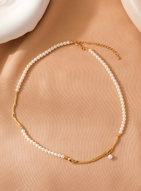 珍珠项链枝蔓拼接个性时尚