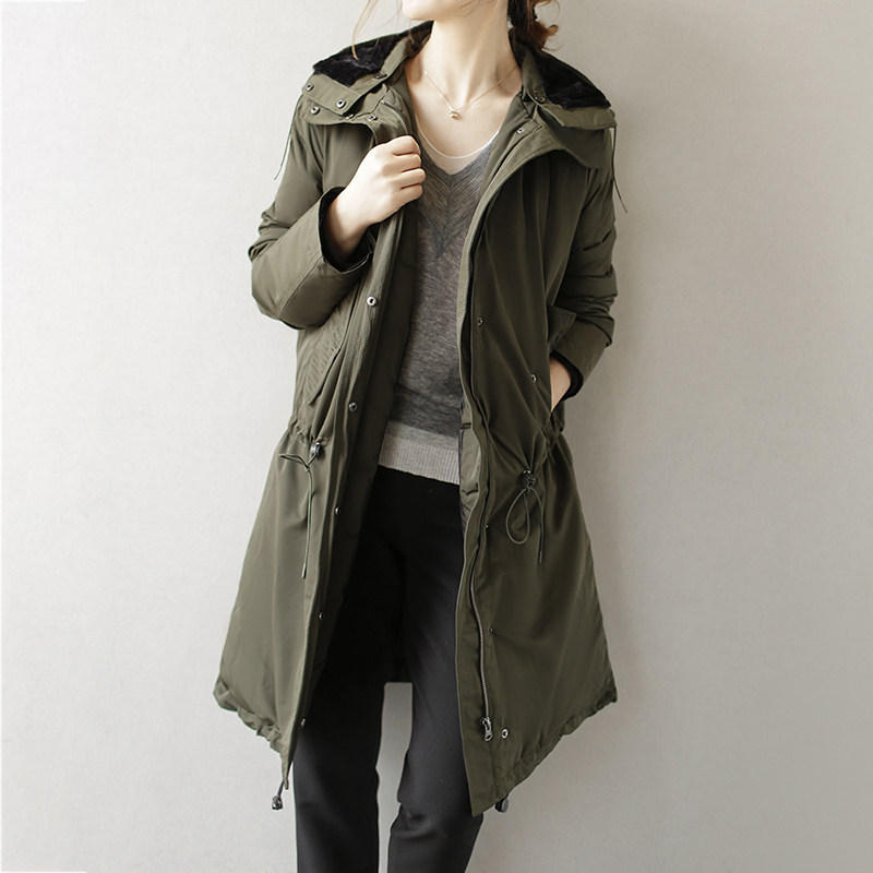 徕倩可脱卸连帽羽绒服女冬中长款2024年新款毛领冬季外套 DJ733,淘宝优惠券,粉丝福利购,淘宝优惠卷