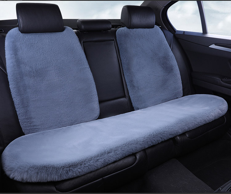 冬季汽车坐垫毛绒小蛮腰车后排座套保暖车内羊毛车垫仿兔毛绒单片