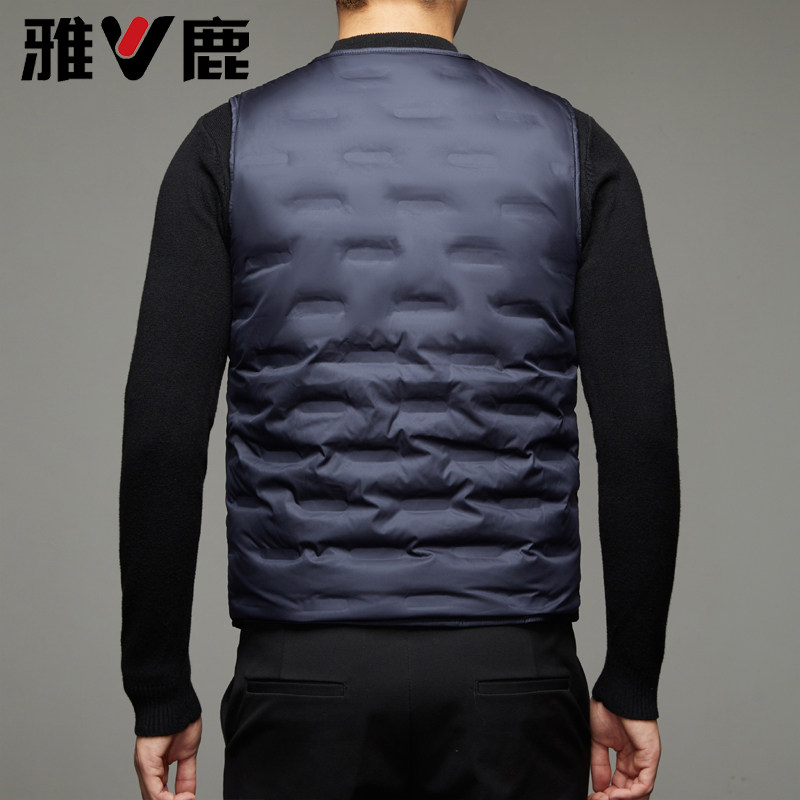 雅鹿2025秋冬新款羽绒马甲男轻薄短款内穿爸爸保暖背心中老年内胆,淘宝优惠券,粉丝福利购,淘宝优惠卷