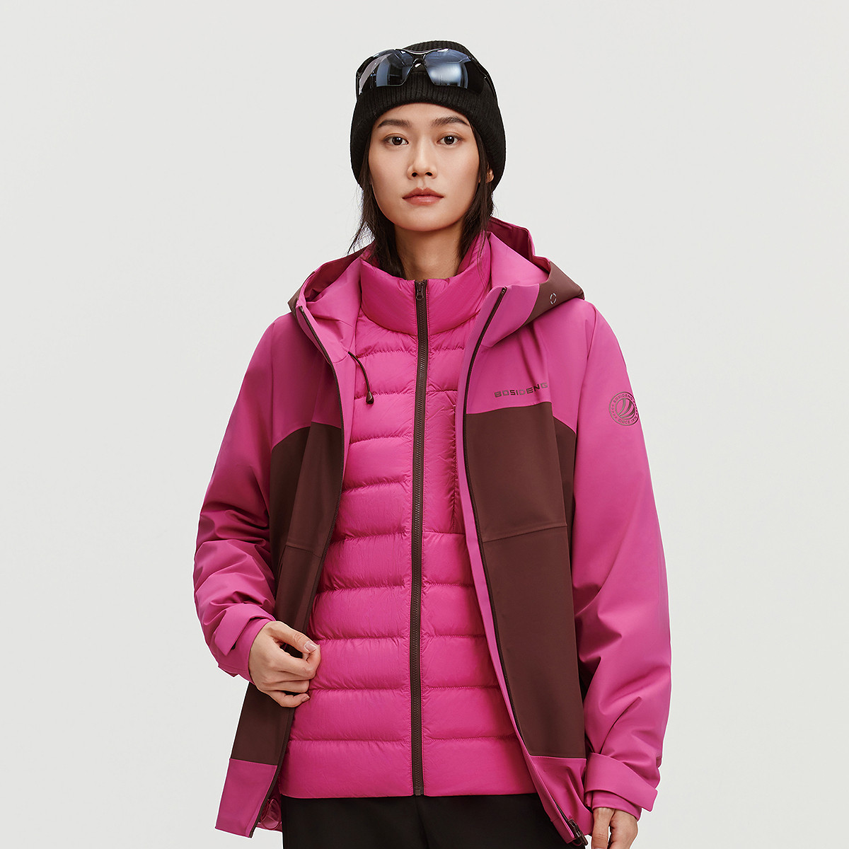 【90鹅绒】波司登新款羽绒服男女冲锋衣防风防水户外三合一情侣 波司登送实拍商品图