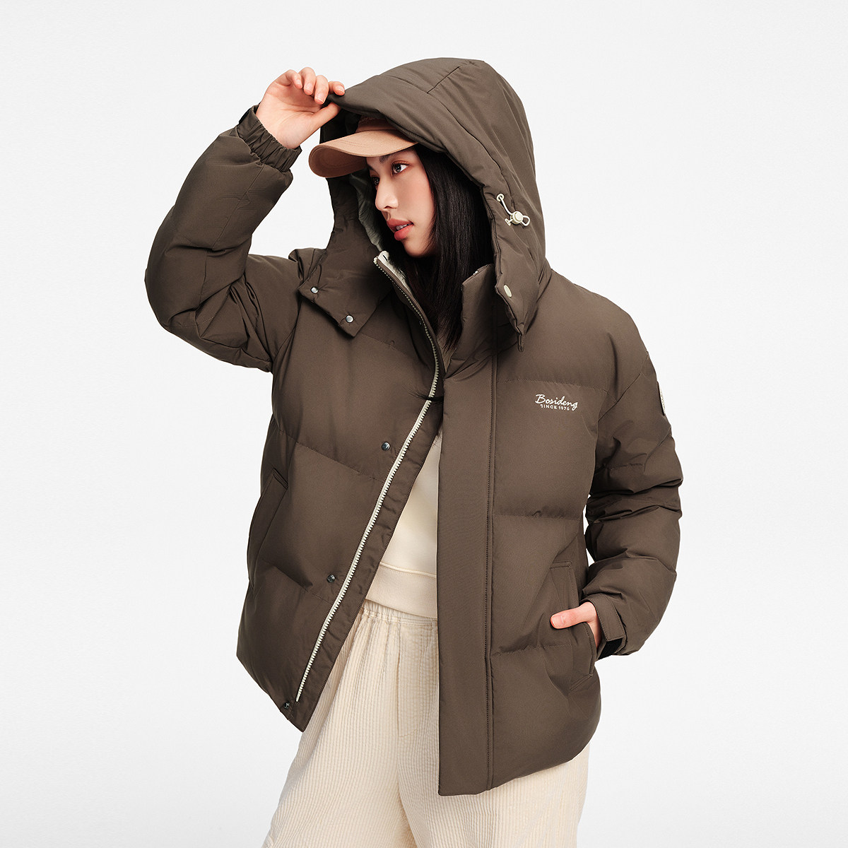 波司登25新款短款羽绒服女可拆卸帽加厚保暖面包服冬外套情侣时尚,淘宝优惠券,粉丝福利购,淘宝优惠卷