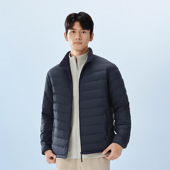 波司登2025新款短轻薄排骨羽绒服男立领三防便携保暖外套时尚百搭