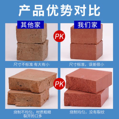 diy手工材料微型建筑沙盘模型仿真红砖小迷你砖头砖块水泥造房子 - 图1