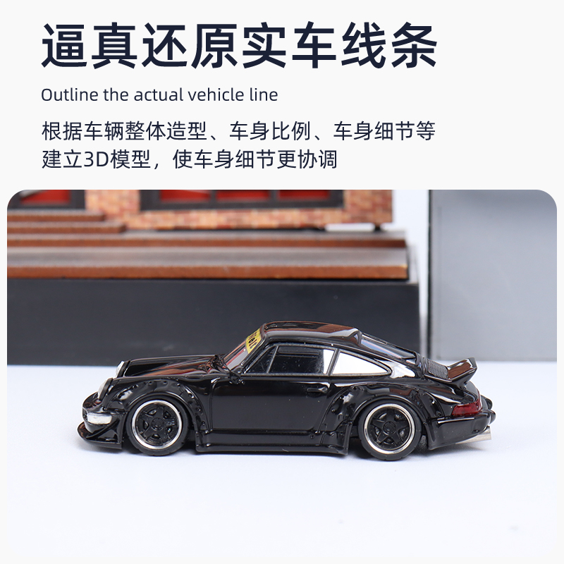 StanceHunters 1:64 SH保时捷964 911 RWB RAUH-Welt树脂汽车模型-图0