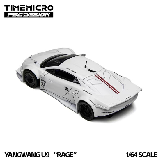 TM PSC 1 64 BYD looks up to U9 RAGE joint car exhibition model alloy car model collection black and white