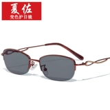 Изменить цвет анти -блюд легкие компьютерные очки половина женских очков с постепенной плоской миопией 6051