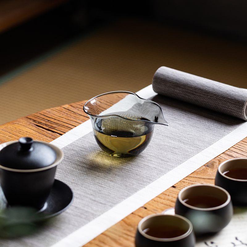 加厚玻璃公道杯耐高温透明分茶器日式不烫手茶海单个功夫茶具茶盅