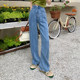 Loose Slim Pants ຂອງແມ່ຍິງ jeans ບາງໆ versatile