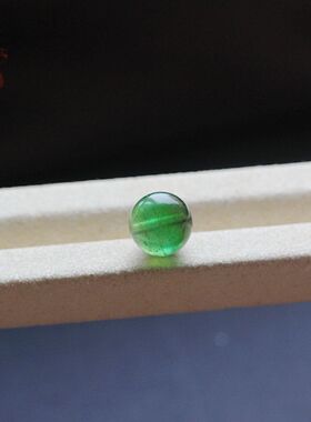 天然碧玺祖母绿色圆珠隔珠