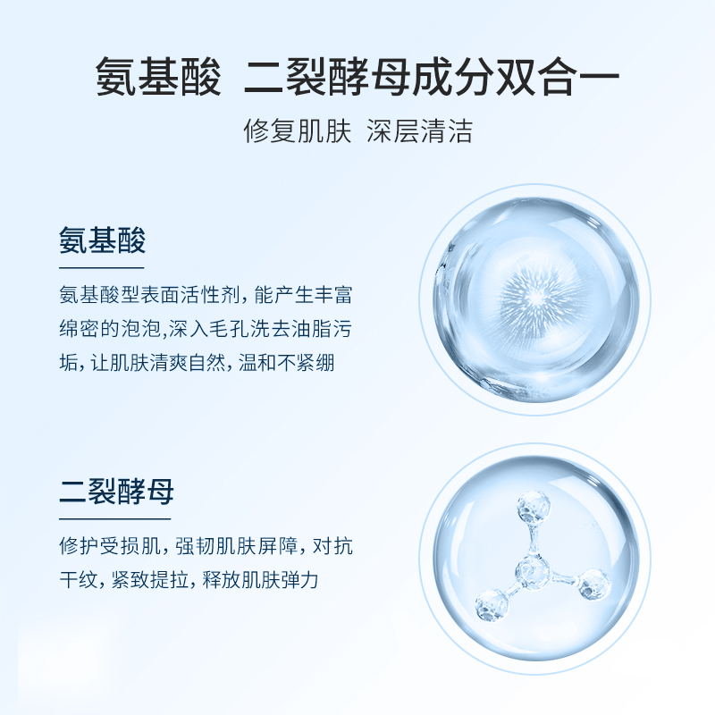 雪玲妃旗舰店雪玲妃氨基酸洗面奶女补水保湿男控油深层清洁收缩毛孔洁面乳学生1