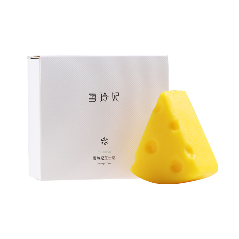 雪玲妃旗舰店雪玲妃芝士除螨皂海盐全身清洁拉丝洁面苦参去螨虫香皂洗脸面部女3