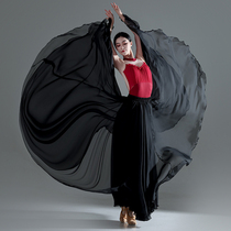 720-degree oversized dress with three layers of tenor modern dance classical dance large swing skirt half-body dress