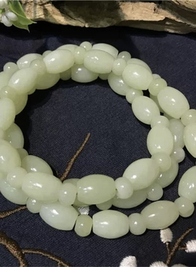 黄白老玉项链吊坠手把件手镯手串