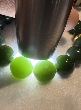 和田玉析木河磨玉手串