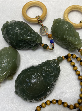 析木河磨玉龙龟手把件和田玉