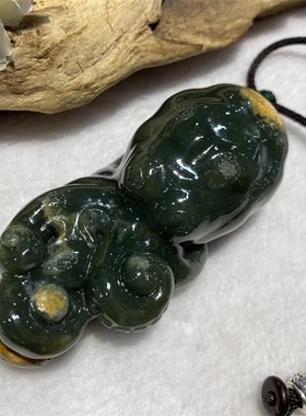 和田玉析木河磨玉章鱼手把件