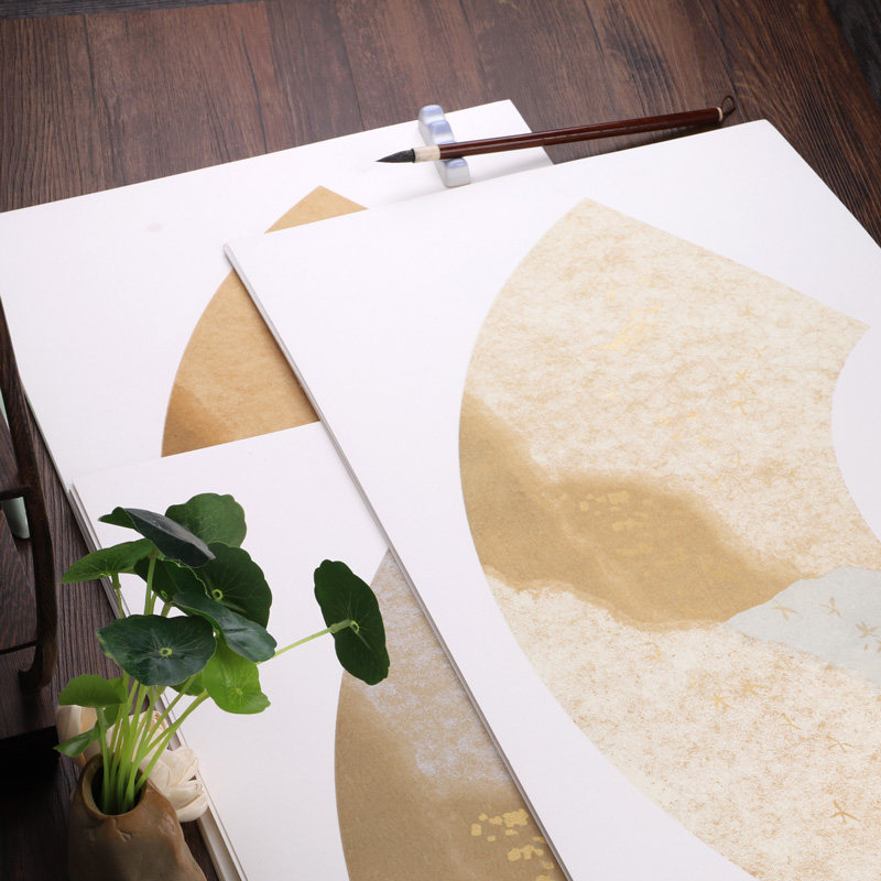 Thickened batik rice paper, soft cardboard and fan surface cardboard, half-cooked small regular script special paper for traditional Chinese painting and calligraphy creation