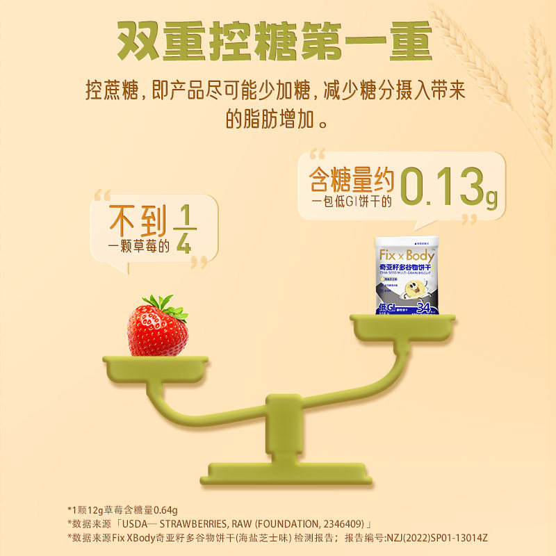 旺旺Fix XBody低GI南瓜籽藜麦饼干杂粮饼干含膳食纤维酥性饼干,淘宝优惠券,粉丝福利购,淘宝优惠卷