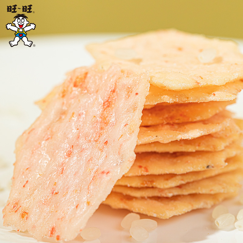 旺旺新品小小米脆128g鲜美海虾味膨化零食米虾片薄脆分享装