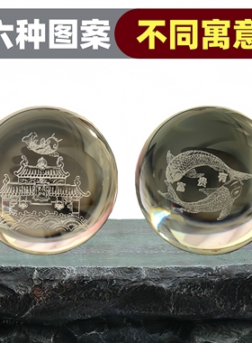 轩晏招财假山水晶球圆润转动性好