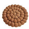 Light luxury simple handmade solid color round seat cushion bay window cushion