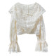 Yunzole ຕົ້ນສະບັບແບບ fairy lace jacket ປ້ອງກັນແສງແດດ