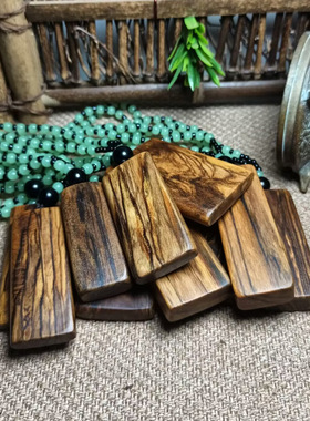 天然原木木质吊坠项链毛衣链