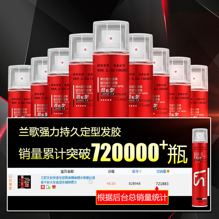 兰歌发胶快速定型男者喱啫喱水膏清香摩丝保湿干胶造型发蜡喷雾女,淘宝优惠券,粉丝福利购,淘宝优惠卷