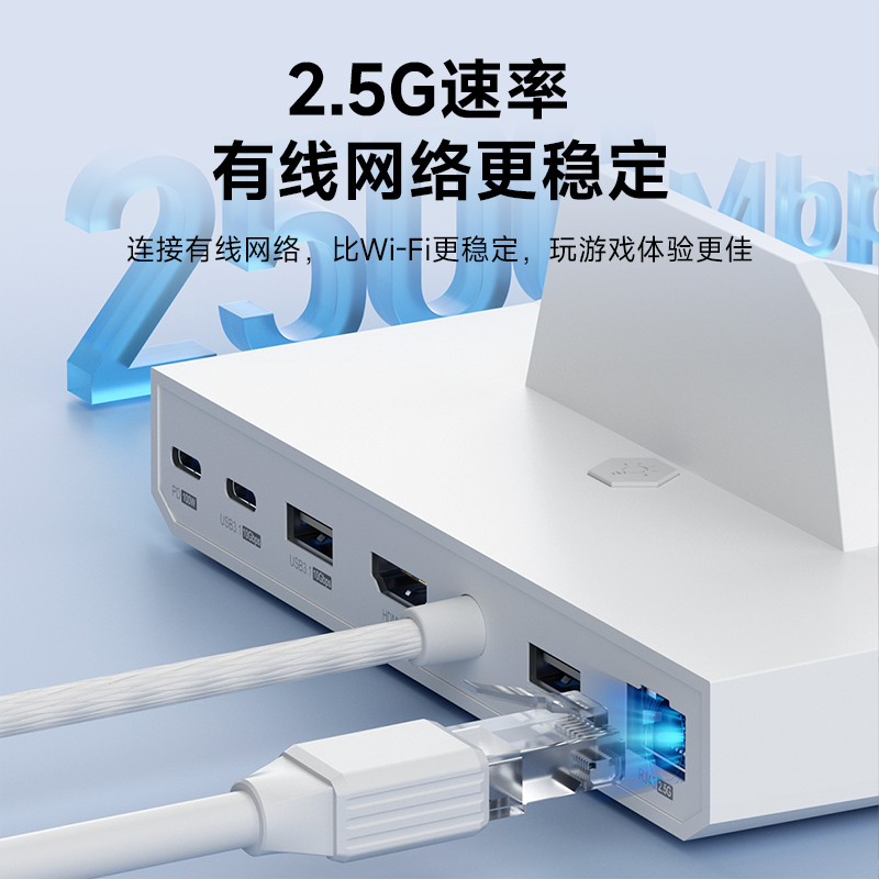 海备思rog掌机拓展坞ally连电视扩展坞SteamDeck主机视频转hdmi转换器Switch底座电脑高清投屏游戏配件网线口-图3